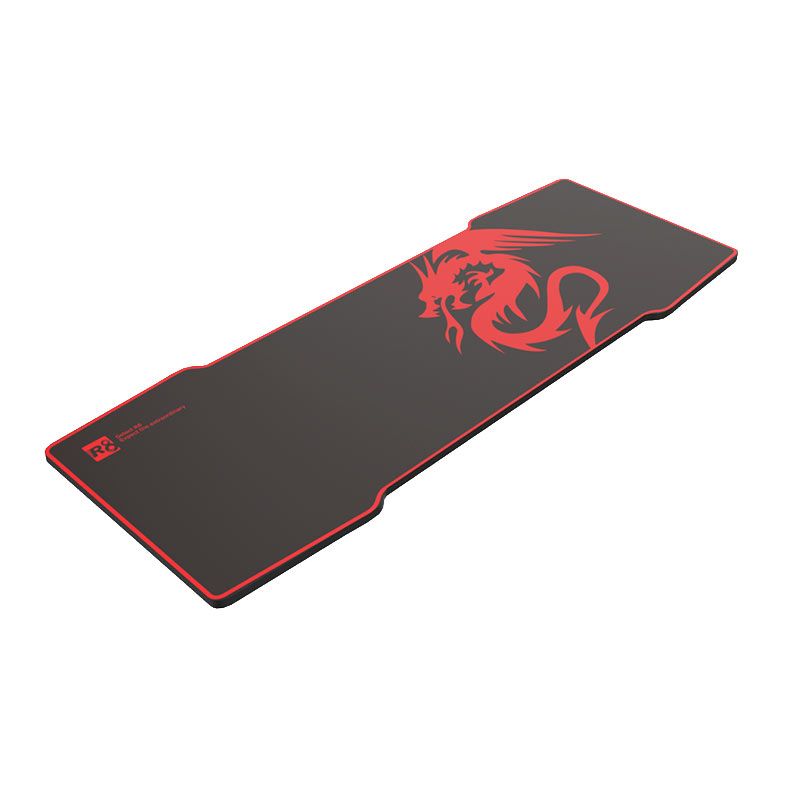 Mousepad Gamer R8 M-02, 800x300x3mm, Preto Com Costura Vermelha, R8-M02-BK