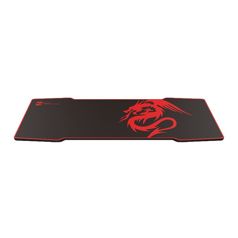 Mousepad Gamer R8 M-02, 800x300x3mm, Preto Com Costura Vermelha, R8-M02-BK