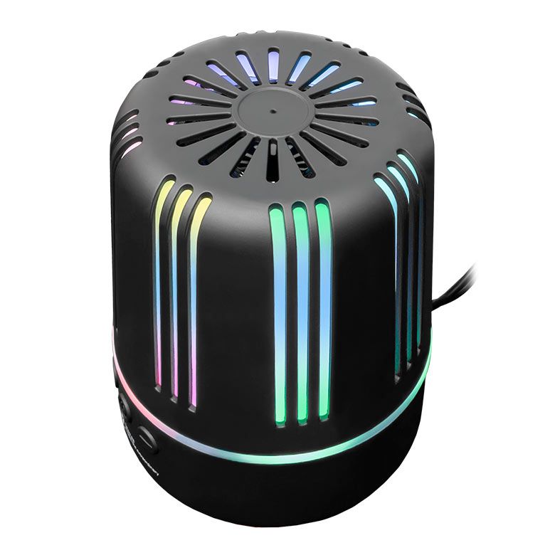 Caixa de Som R8 SP-09, Rainbow, 3W RMS, Bluetooth, Preto, R8-SP-09