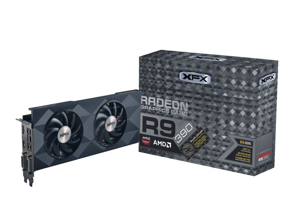 Placa de Video XFX Radeon R9 390 8GB GDDR5 OC Black Edition 512-bit, R9-390P-8DB6