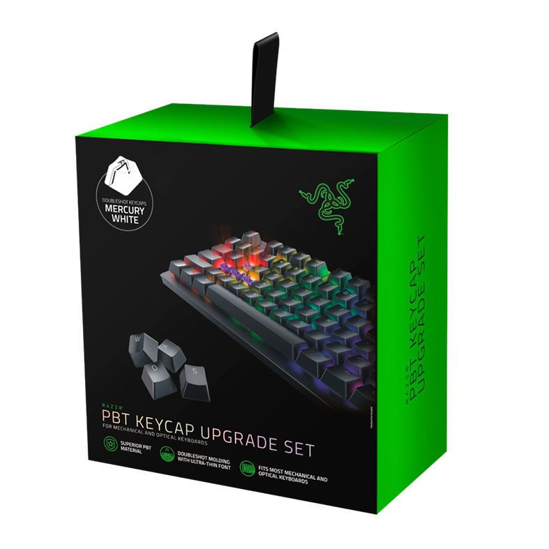 Conjunto de Teclas Razer PBT Doubleshot Branco, RC21-01490200-R3M1