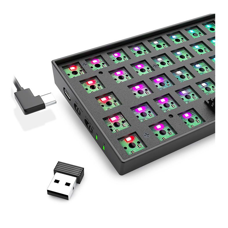 Base Para Teclado Mecanico Gamer Redragon Draconic Pro Barebone Edition, RGB, Wireless, Preto, RD-BBK530-PRO