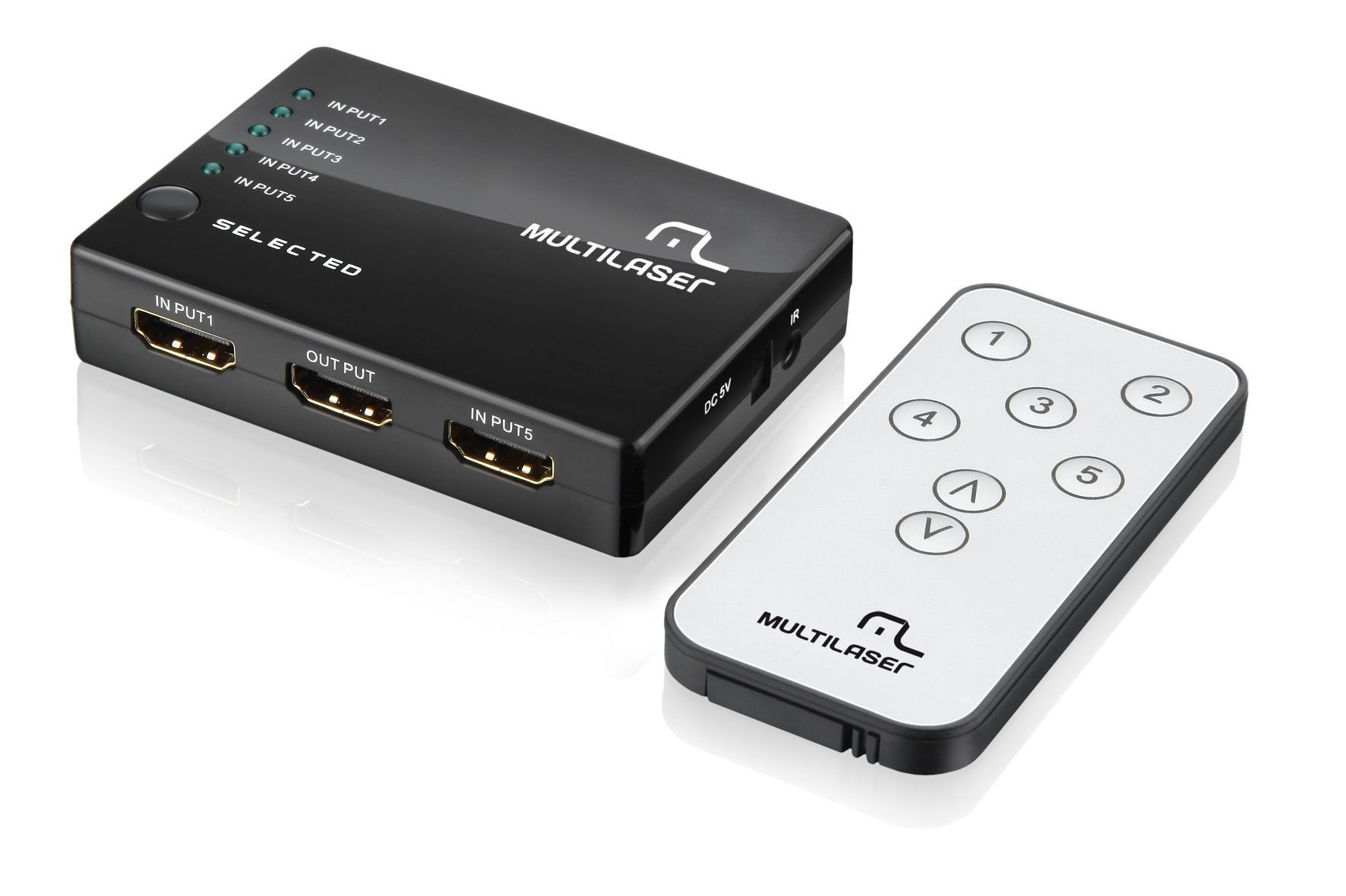 Switch HDMI Multi com 5 portas, RE048 - BOX