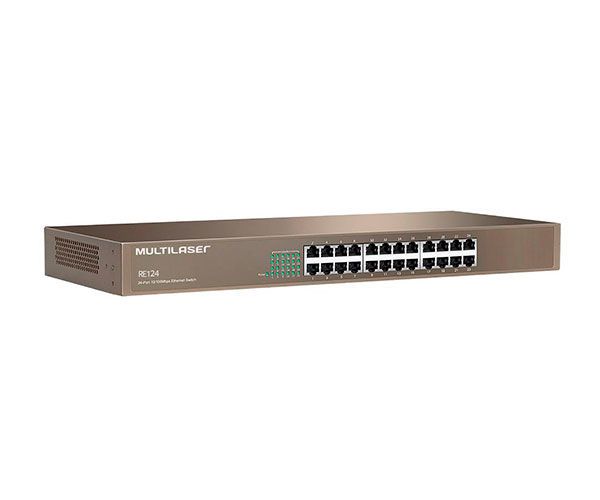 Switch Multi 24 Portas Fast Ethernet QOS Nao Gerencialvel, RE124