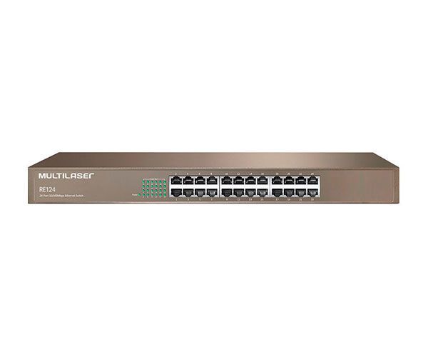 Switch Multi 24 Portas Fast Ethernet QOS Nao Gerencialvel, RE124