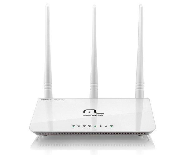 Roteador Wireless Multi WPS 300 Mbps Bivolt Com 3 Antenas Branco, RE163