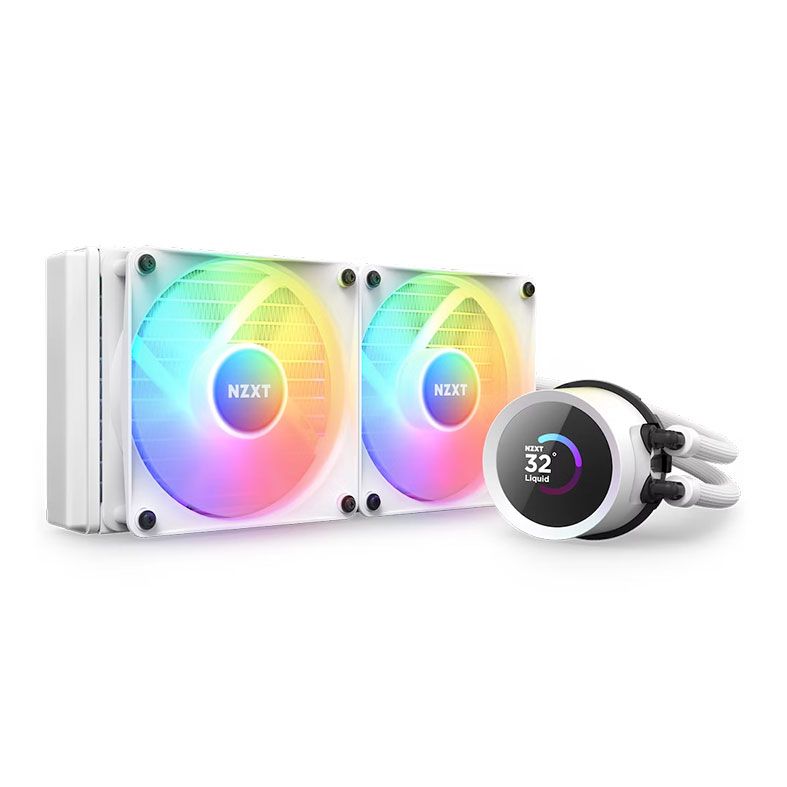 Water Cooler NZXT Kraken 240 RGB, Display LCD, 240mm, Branco, RL-KR240-W1