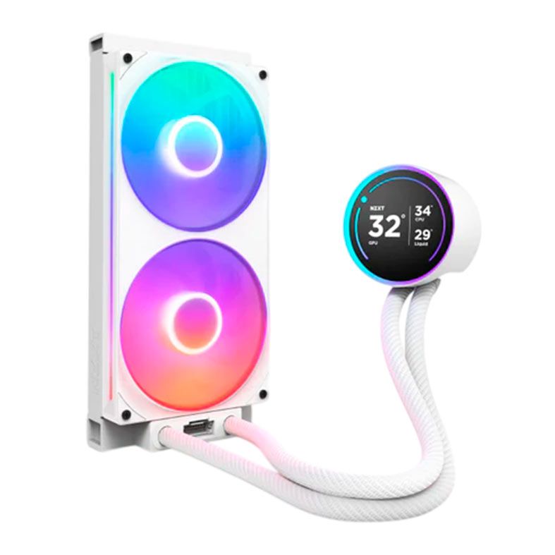 Water Cooler NZXT Kraken Elite AIO V2, RGB, 280mm, Com Display LCD, Branco, RL-KR28E-W2