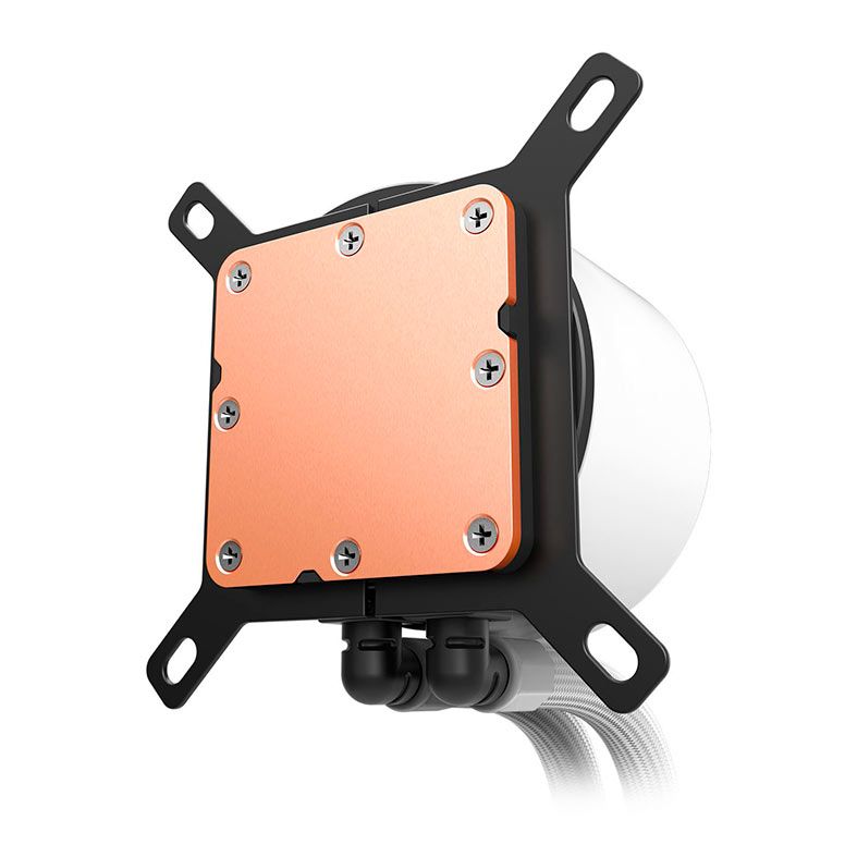 Water Cooler NZXT Kraken Plus V2, RGB, 360mm, Com tela LCD, Branco, RL-KR360-W2