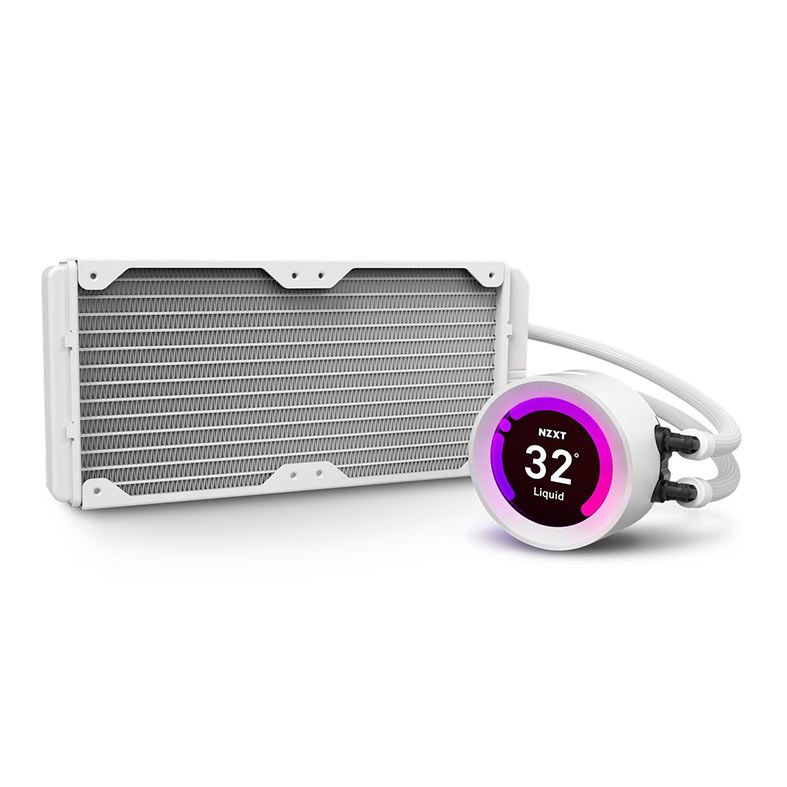 Water Cooler NZXT Kraken Z53 RGB, 240mm, Display LCD, Branco, RL-KRZ53-RW