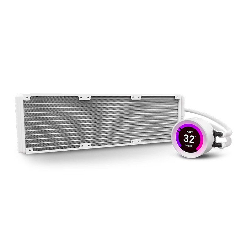 Water Cooler NZXT Kraken Z73 RGB, Display LCD, 360mm, Branco, RL