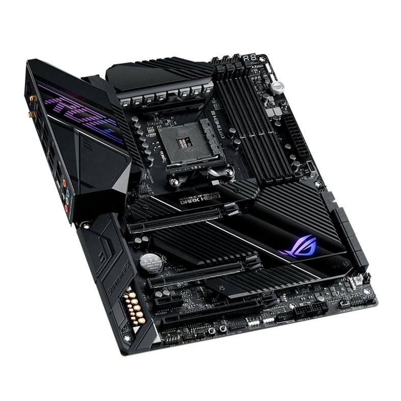 PCパーツ ASUS X570 ROG Crosshair VIII Dark Hero Placa Mae Asus ROG Crosshair VIII Dark Hero, DDR4, ATX, Chipset