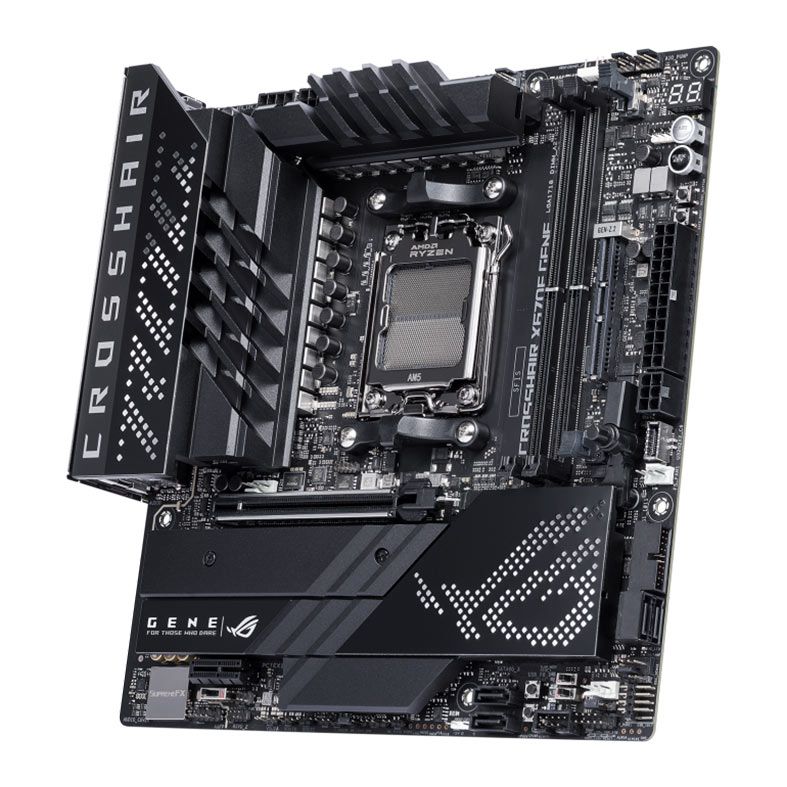 Placa Mae Asus ROG Crosshair X670E Gene, DDR5, Socket AM5, M-ATX, Chipset AMD X670, ROG-CROSSHAIR-X670E-GENE