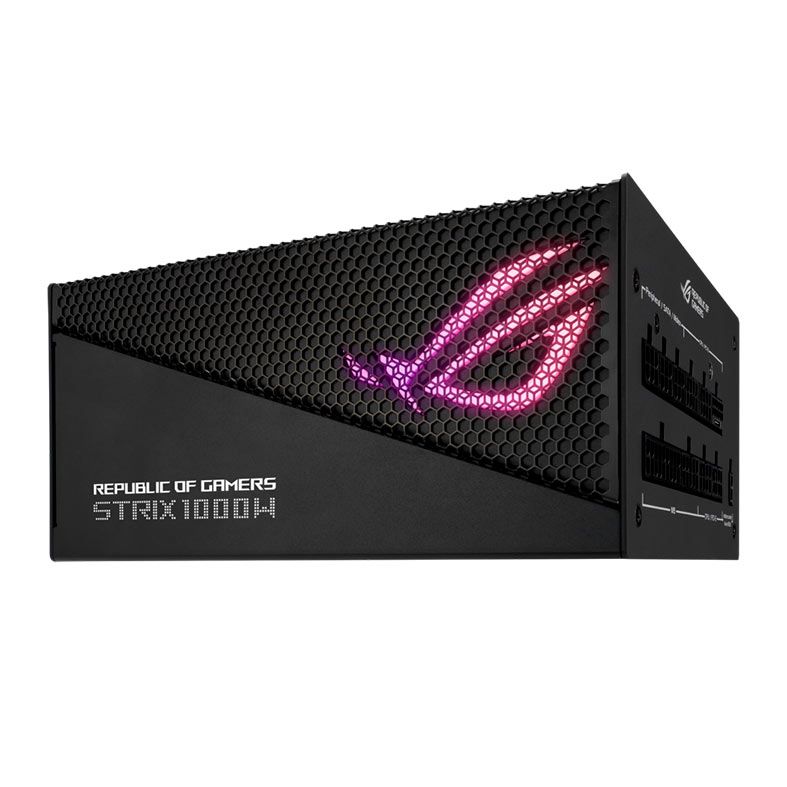 Fonte Asus ROG STRIX Aura Edition, 1000W, RGB, Full Modular, 80 Plus Gold, Preto, ROG-STRIX-1000G-AURA-GAMING