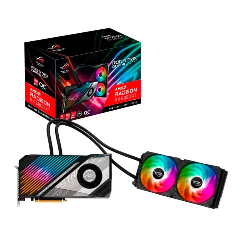 Placa de Video Asus Radeon RX 6800 XT 16GB GDDR6 OC ROG Strix LC 256-bit, ROG-STRIX-LC-RX6800XT-O16G-GAMING