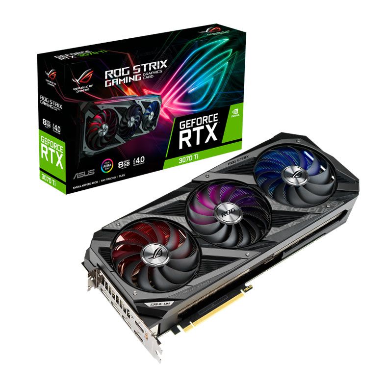 Placa de Video Asus GeForce RTX 3070 Ti ROG Strix OC, 8GB, GDDR6X, 256-bit, ROG-STRIX-RTX3070TI-8G-GAMING