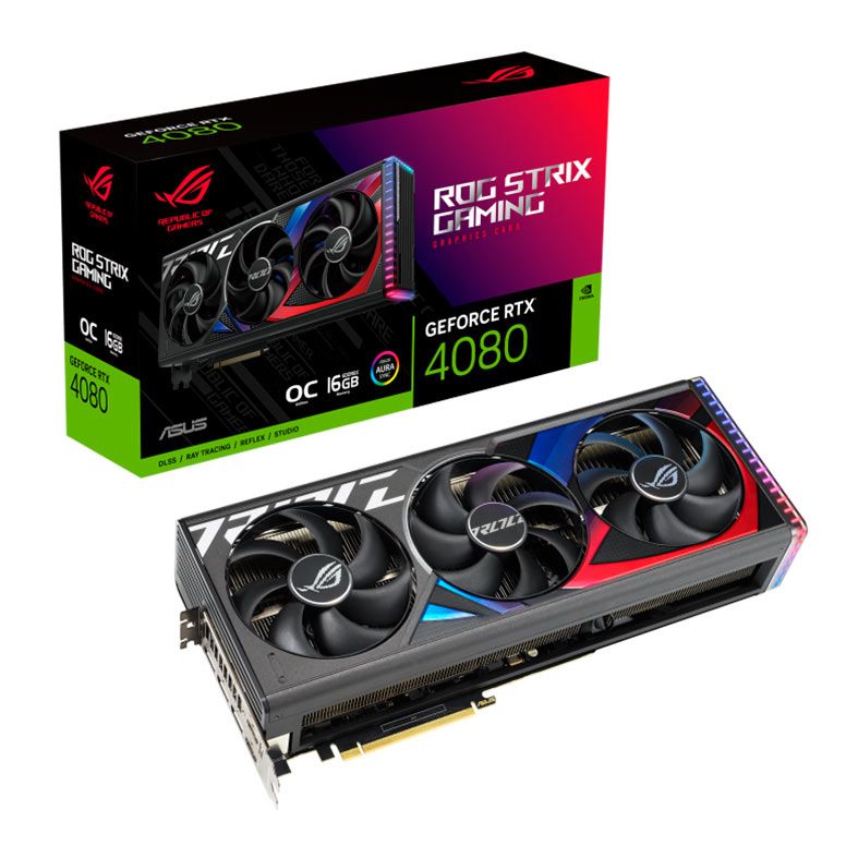 Placa de Video Asus GeForce RTX 4080 ROG Strix Gaming OC Edition, 16GB, GDDR6X, 256-bits, ROG-STRIX-RTX4080-O16G-GAMING