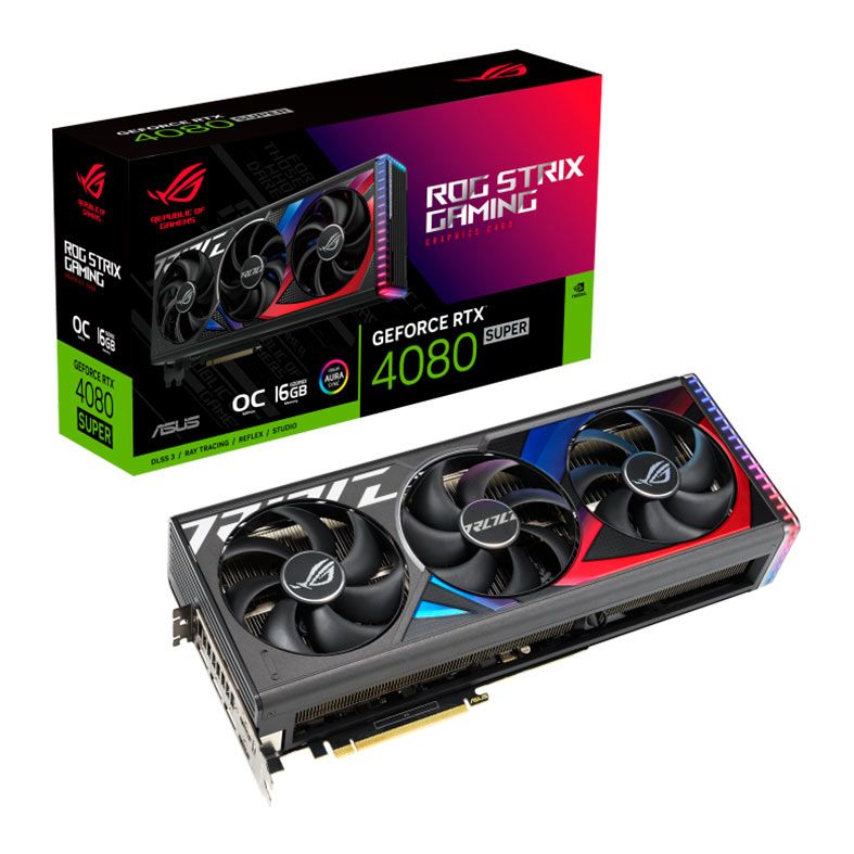 Placa de Video Asus GeForce RTX 4080 Super ROG Strix OC Edition, 16GB, GDDR6X, 256-bit, ROG-STRIX-RTX4080S-O16G-GAMING