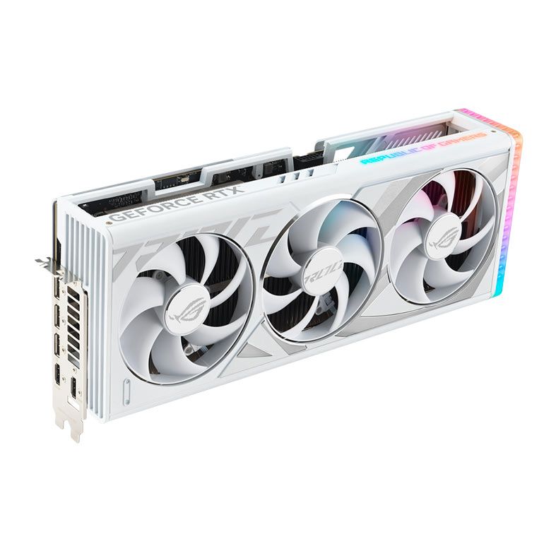 Placa de Video Asus GeForce RTX 4090 ROG Strix White, ARGB, 24GB, GDDR6X, 384-bit, ROG-STRIX-RTX4090-24G-WHITE