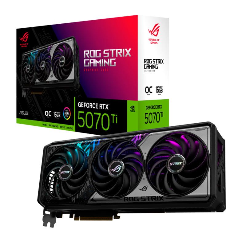 Placa de Video Asus Rog Strix GeForce RTX 5070 TI OC, 16GB, GDDR7, 256-bit, ROG-STRIX-RTX5070TI-O16G-GAMING