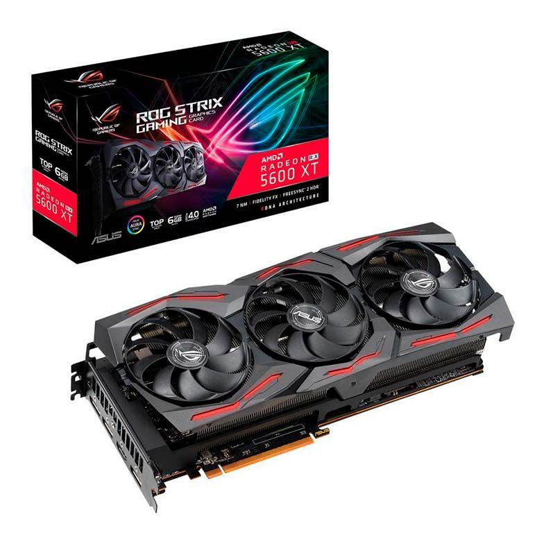 グラフィックボード・グラボ・ビデオカード ASUS Radeon RX 5600 XT 6GB Placa de Video Asus Radeon RX 5600 XT 6GB GDDR6 ROG Strix OC 192