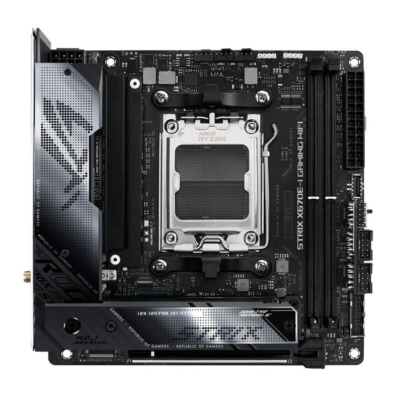 Placa Mae Asus ROG Strix X670E-I Gaming Wifi, DDR5, Socket AM5, ITX, Chipset AMD X670, ROG-STRIX-X670E-I-GAMING-WIFI