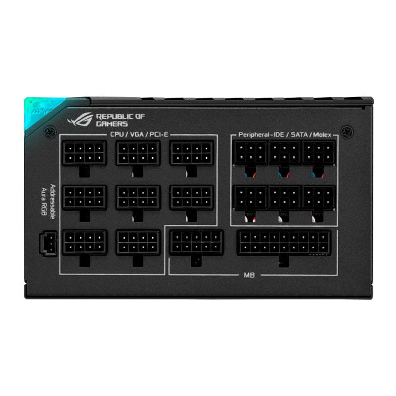Fonte Asus ROG THOR 1200W Platinum II, RGB, Full Modular, 80 Plus Platinum, ROG-THOR-1200P2-GAMING