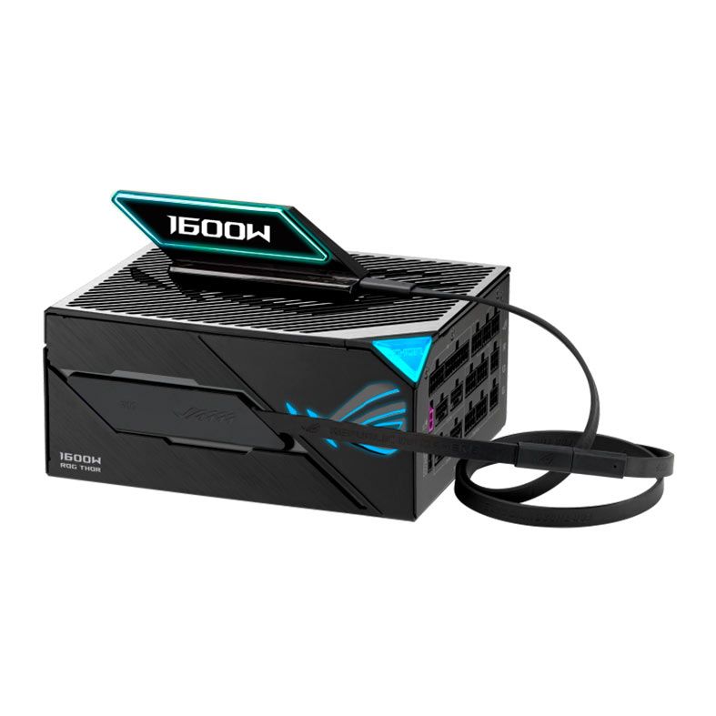 Fonte ASUS ROG Thor 1600W Titanium III EVO, 1600W, 80 Plus Titanium, Full Modular, ATX 3.1, ROG-THOR-1600T3-GAMING-EVO