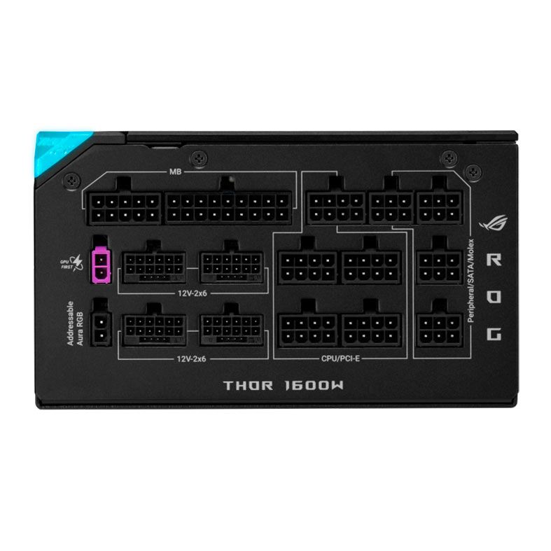 Fonte ASUS ROG Thor 1600W Titanium III EVO, 1600W, 80 Plus Titanium, Full Modular, ATX 3.1, ROG-THOR-1600T3-GAMING-EVO