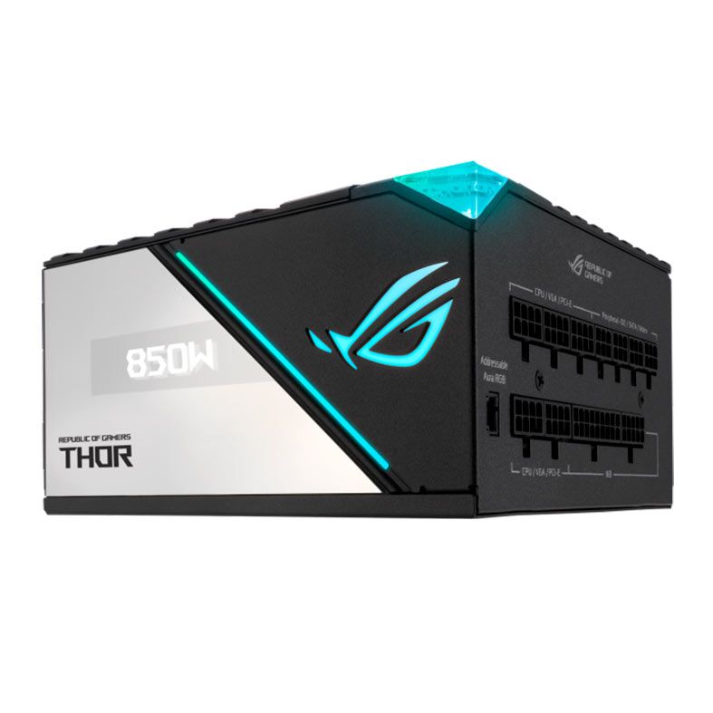 Fonte Asus ROG THOR 850W Platinum II, RGB, Full Modular, 80 Plus Platinum, ROG-THOR-850P2-GAMING