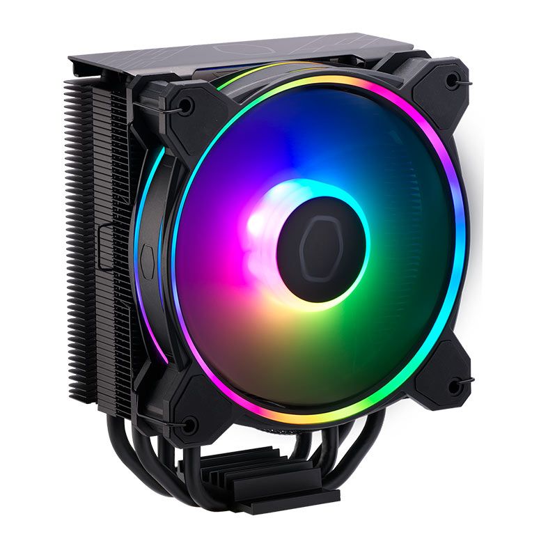 Cooler Para Processador Cooler Master Hyper 212 Halo Black, RGB, 120mm, Preto, RR-S4KK-20PA-R1