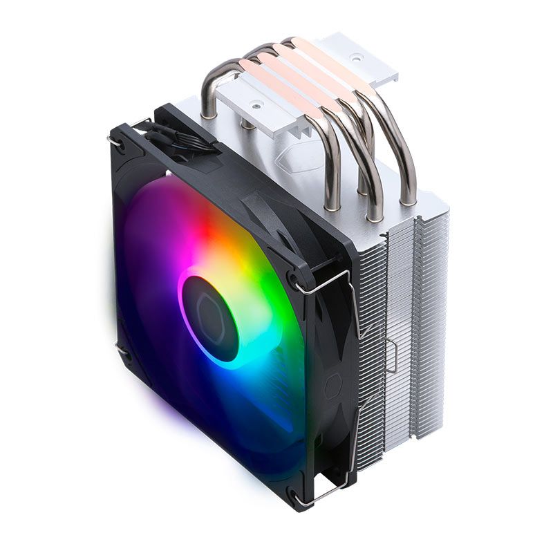 OPENBOX Cooler Para Processador Cooler Master Hyper 212 Spectrum V3, RGB, 120mm, Preto e Prata, RR-S4NA-17PA-R1