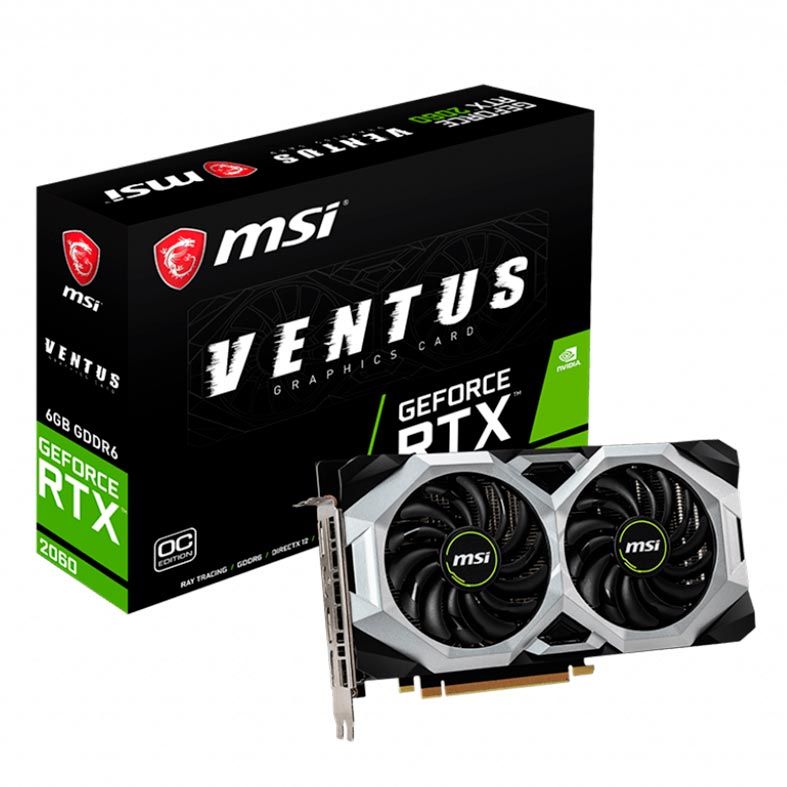Placa de Video MSI GeForce RTX 2060 6GB GDDR6 VENTUS OC 192-bit, 912-V375-017