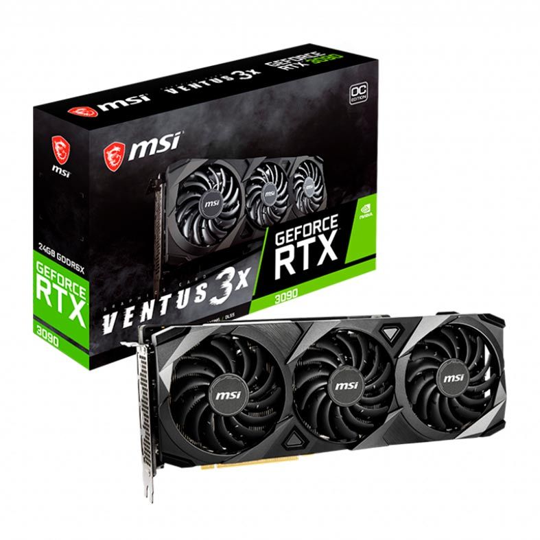 Placa de Video MSI GeForce RTX 3090 Ventus 3X 24GB OC GDDR6X 384-bit, 912-V388-002