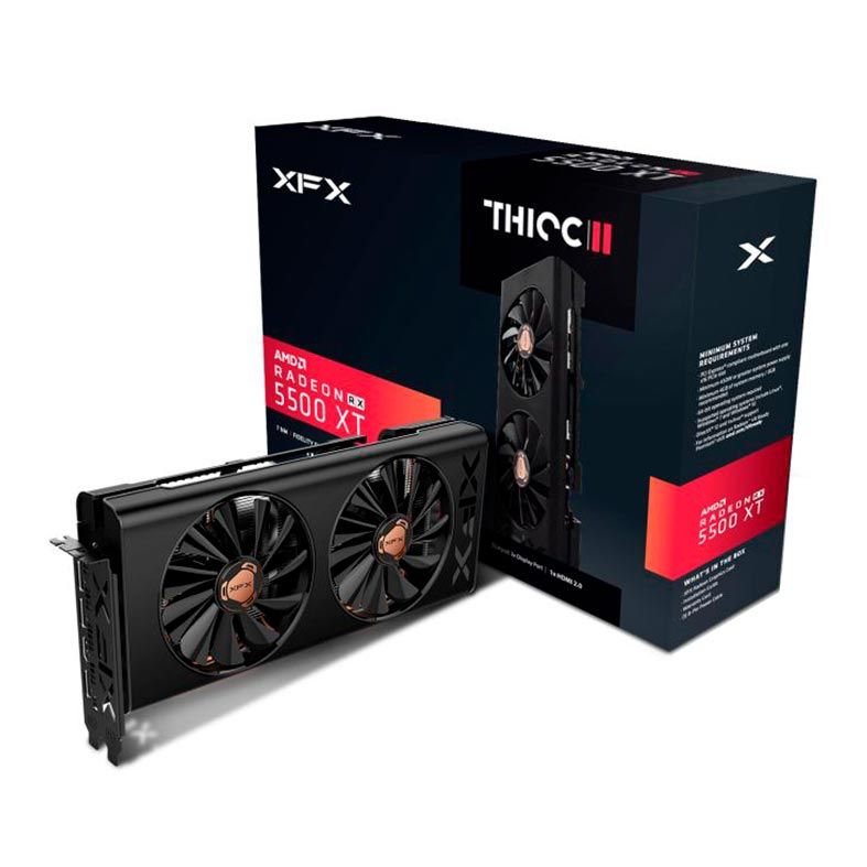 Placa de Video XFX Radeon RX 5500 XT 8GB GDDR6 128-bit, RX-55XT8DFD6