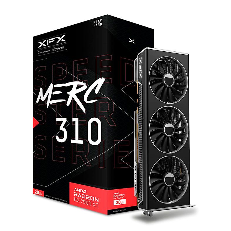 Placa de Video XFX Radeon RX 7900 XT Speedster Merc310, 20GB, GDDR6, 320-bit, RX-79TMERCB9