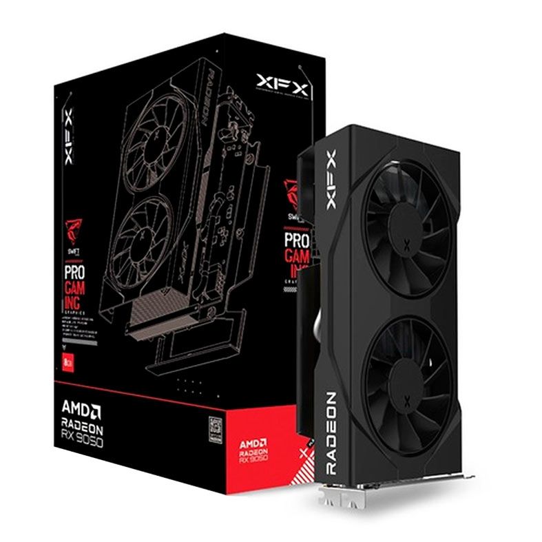 Placa de Video XFX Swift Radeon RX 9050 Black, 8GB, GDDR6, 128-bit, RX-95SWFT8BE