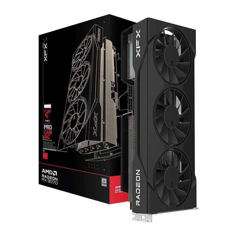 Placa de Video XFX Swift Radeon RX 9070GRE Triple Fan Gaming, 12GB, GDDR6, 192-bit, RX-97GRE29B7