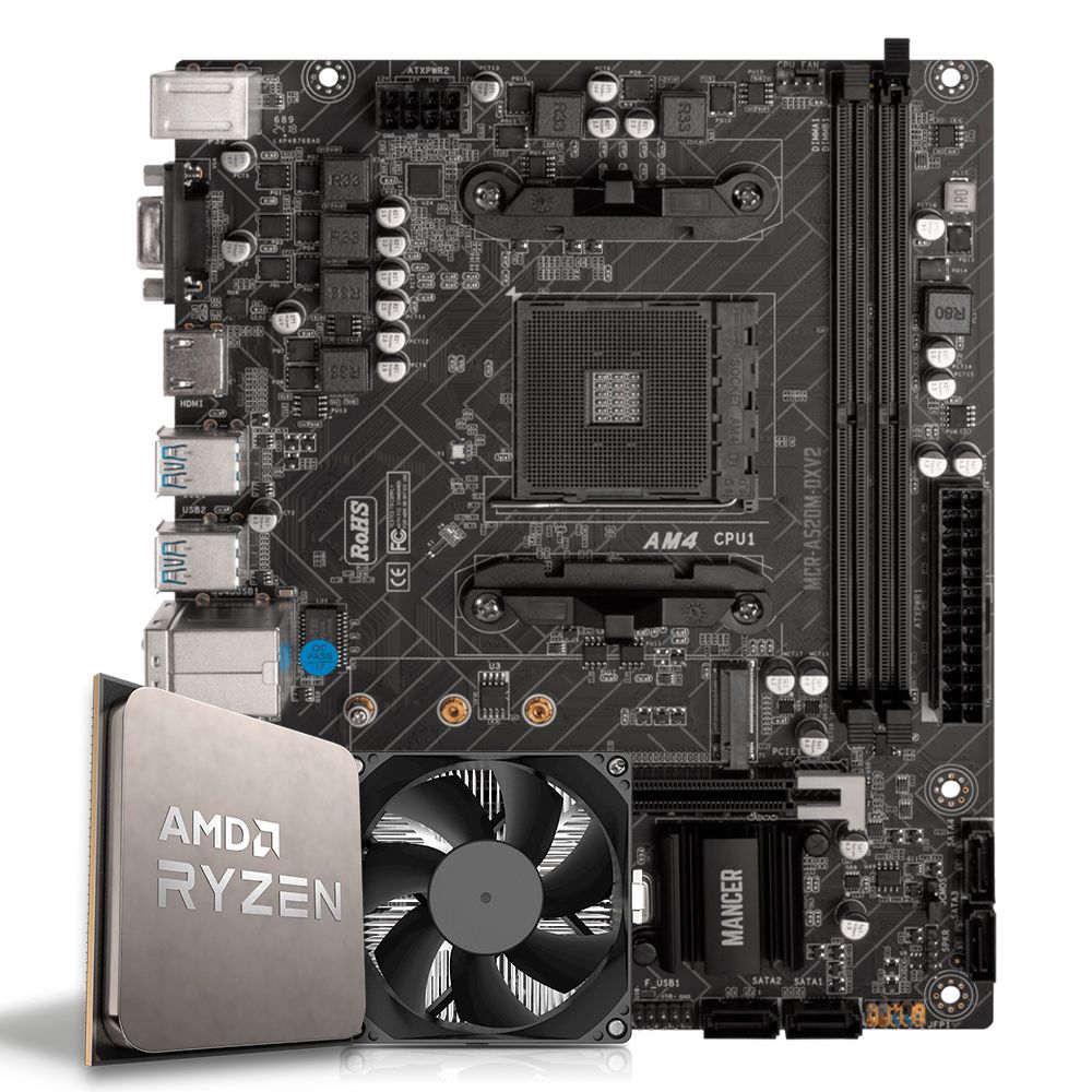 Pichau Kit upgrade, AMD Ryzen 5 5500, B550M DDR4, Cooler