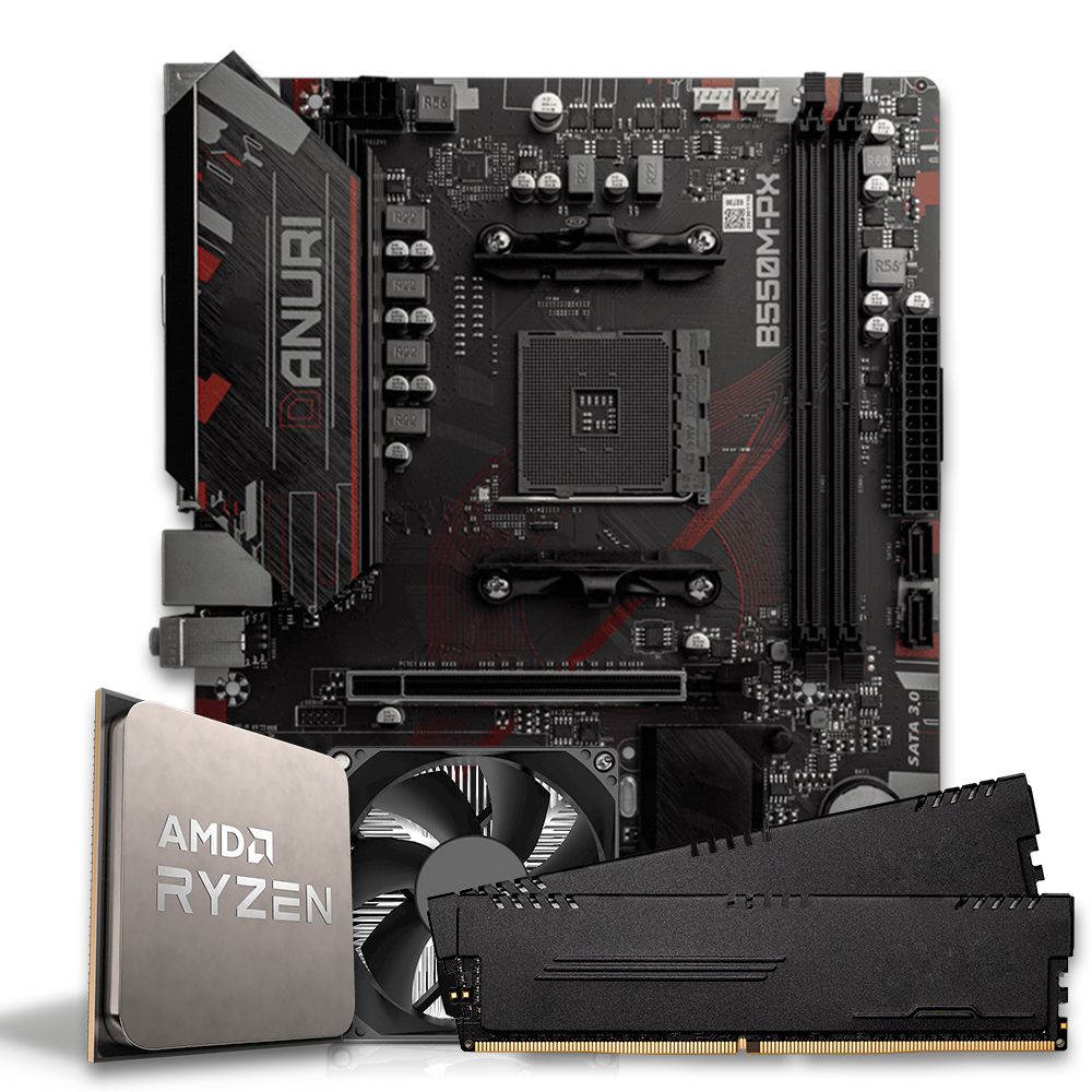 Pichau Kit upgrade, AMD Ryzen 5 5600GT, B550M, 16GB DDR4, Cooler