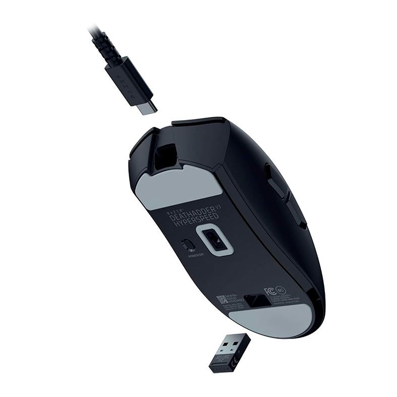 Mouse Gamer Razer DeathAdder V3 HyperSpeed, 26000DPI, 6 Botoes, Wireless, Preto, RZ01-05140100-R3U1