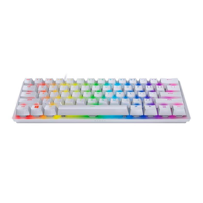 Teclado Mecanico Razer Huntsman Mini Mercury Chroma Opto-Mechanical Switch Purple, RZ03-03390300-R3M1