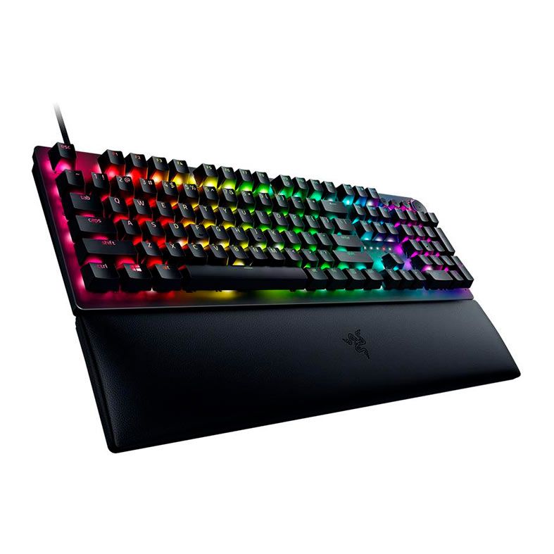 Teclaco Optico Razer Huntsman V2, Chroma, US, Switch Razer Purple, Preto, RZ03-03930400-R3U1