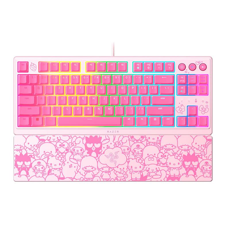 Teclado Gamer Razer Ornata V3 Hello Kitty and Friends Edition TKL, RGB, RZ03-04881900-R3M1
