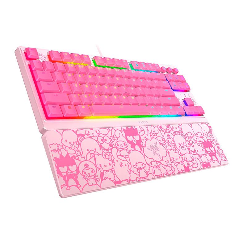 Teclado Gamer Razer Ornata V3 Hello Kitty and Friends Edition TKL, RGB, RZ03-04881900-R3M1