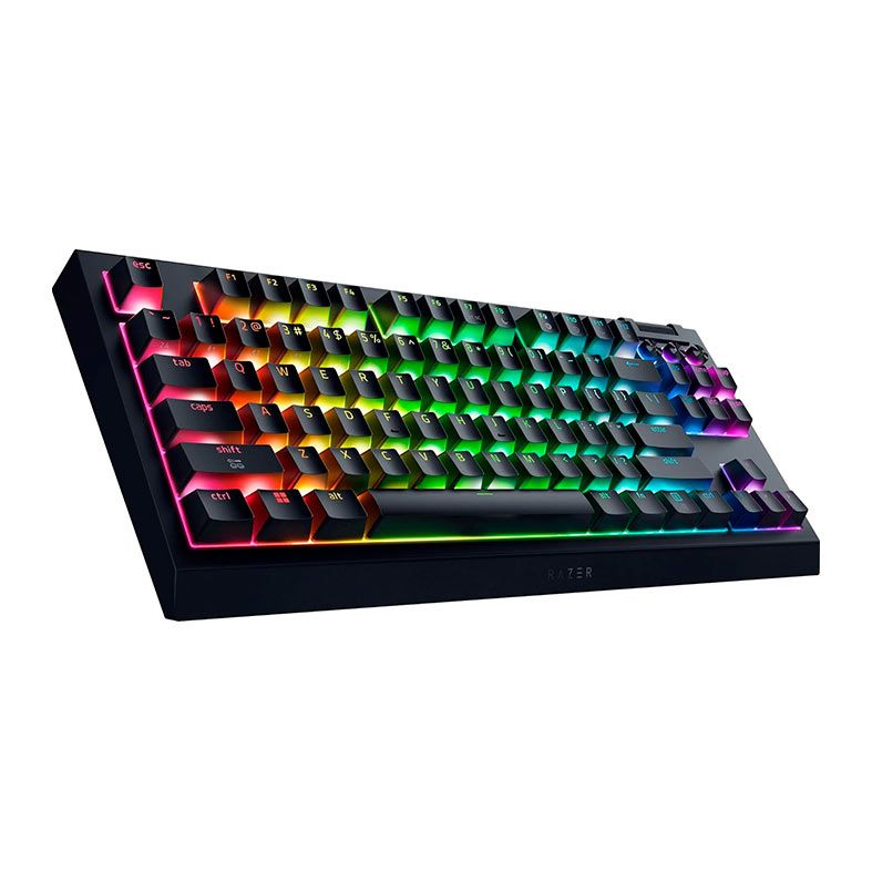 Teclado Mecanico Razer BlackWidow V4 TKL, RGB, Switch Laranja, Wireless, Preto, RZ03-05480200-R3U1