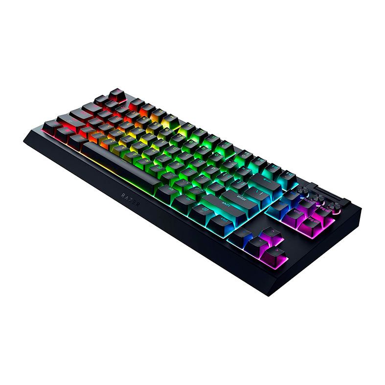 Teclado Mecanico Razer BlackWidow V4 TKL, RGB, Switch Laranja, Wireless, Preto, RZ03-05480200-R3U1