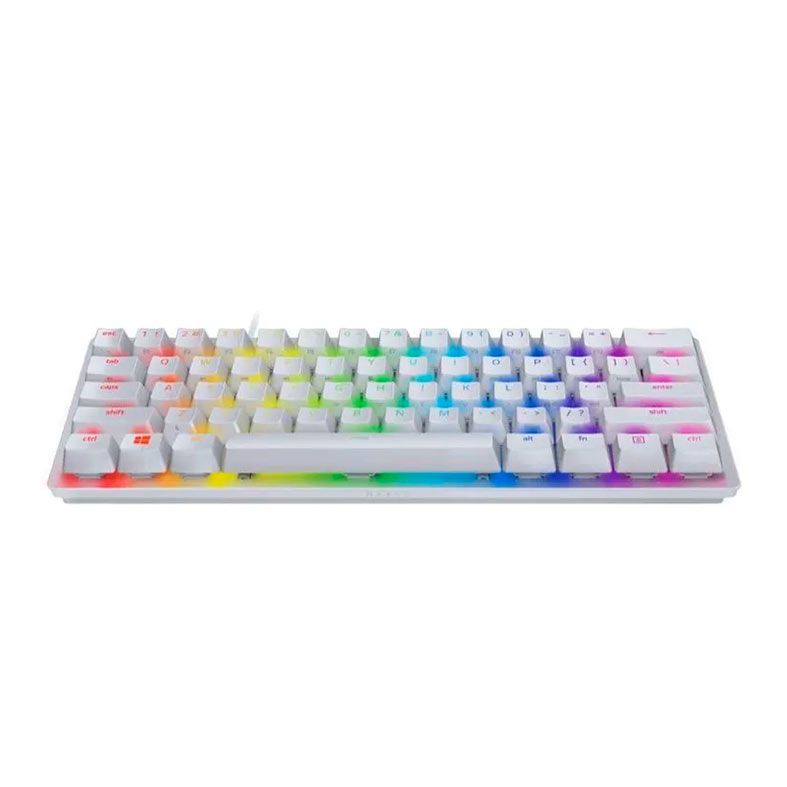 Teclado Mecanico Razer Huntsman Mini Mercury Chroma Opto-Mechanical Switch Red, RZ0303390400
