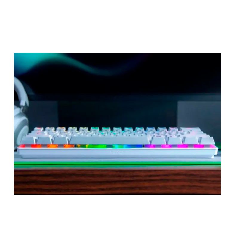 Teclado Mecanico Razer Huntsman Mini Mercury Chroma Opto-Mechanical Switch Red, RZ0303390400