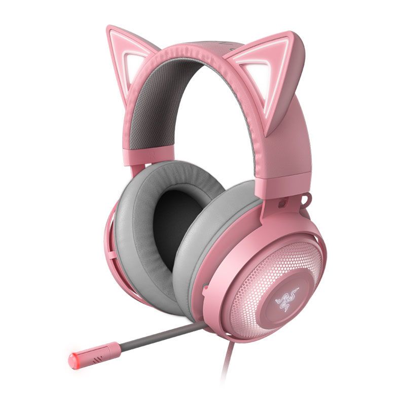 Headset Gamer Razer Kraken Kitty Edition Quartz Chroma, RZ04-02980200-R3M1